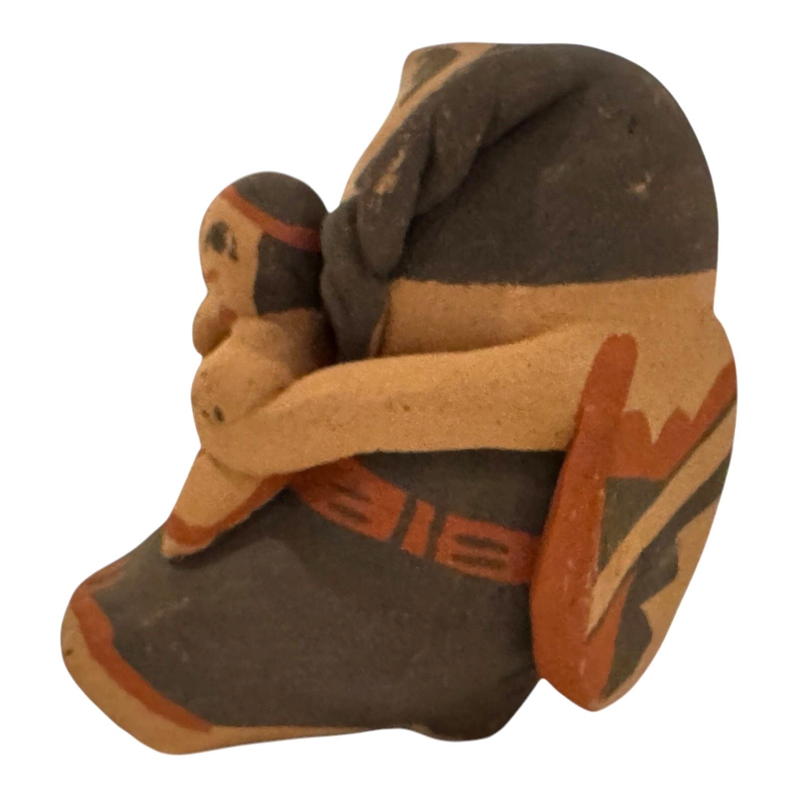 Vintage Native American Jemez Pueblo Pottery Storyteller Figurine (Signed)