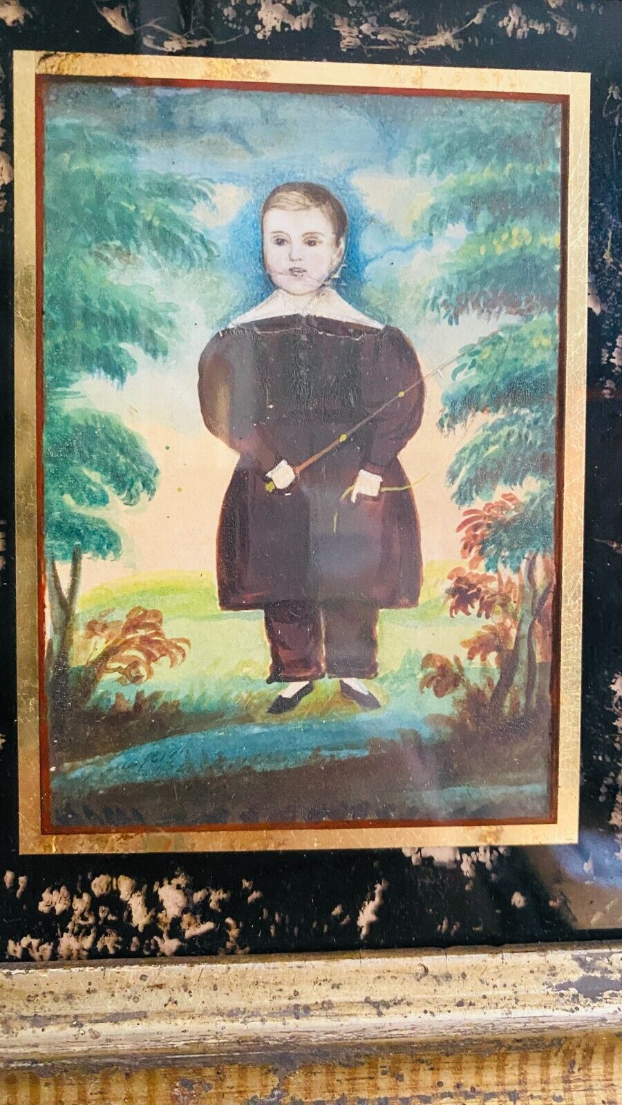 Antique Published Folk Art Miniature by James Sanford Ellsworth – Exhibited 1835