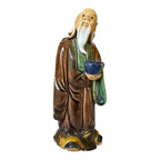 Antique Chinese Export Brown-Glazed Ceramic Mudman Figurine