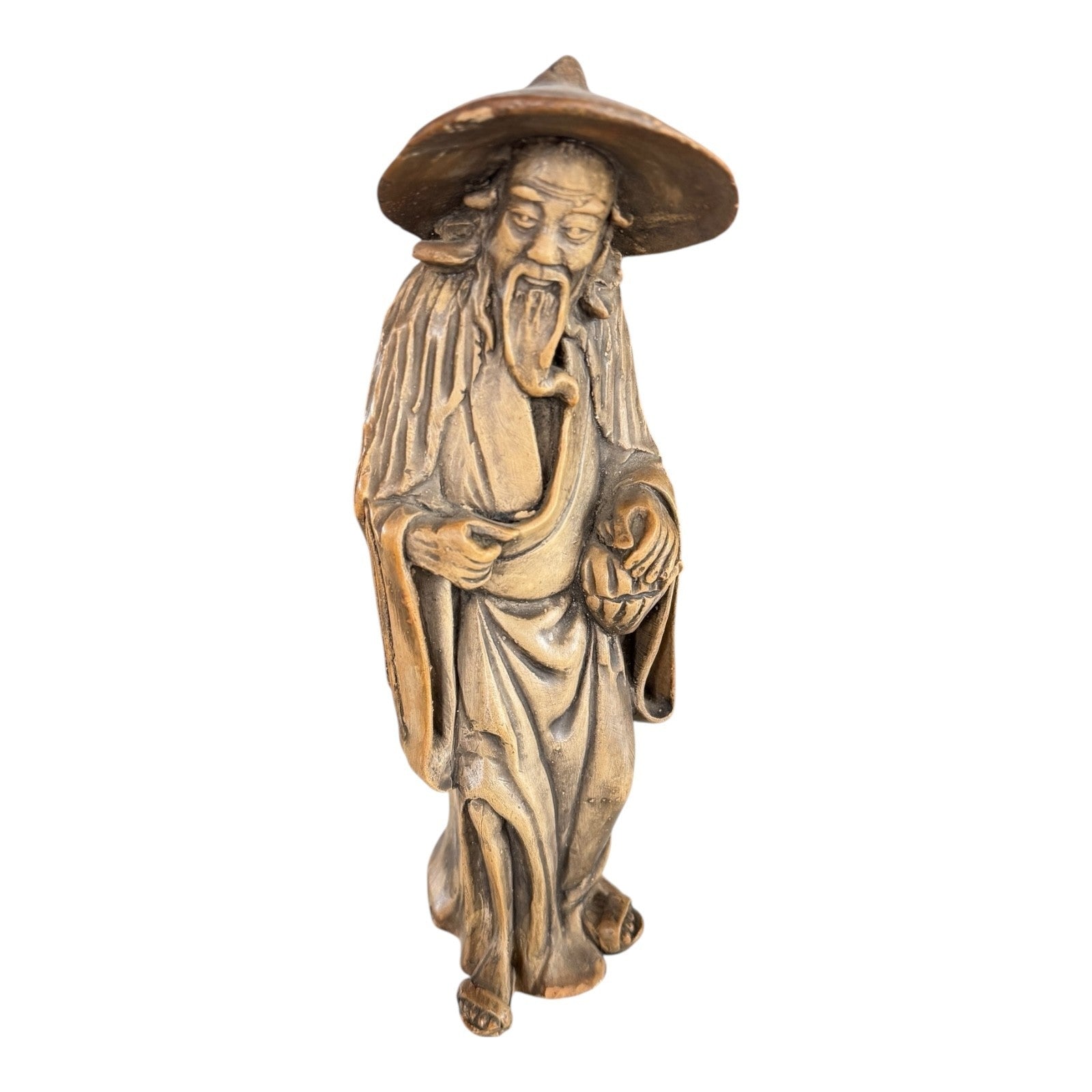Antique Chinese Export Ceramic Mudman Daoist Immortal Scholar Figure