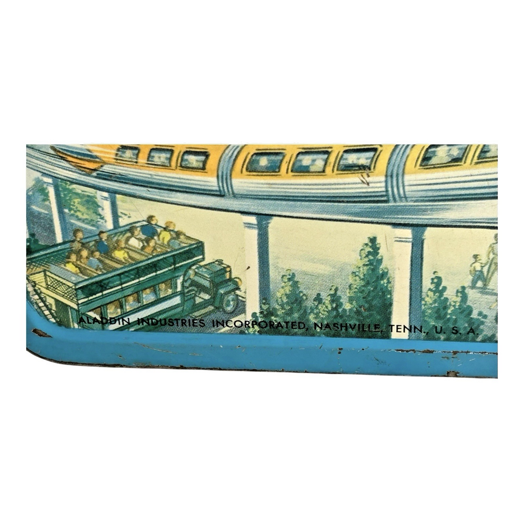 Vintage 1960 Aladdin Disneyland Metal Lunch Box & Thermos Set