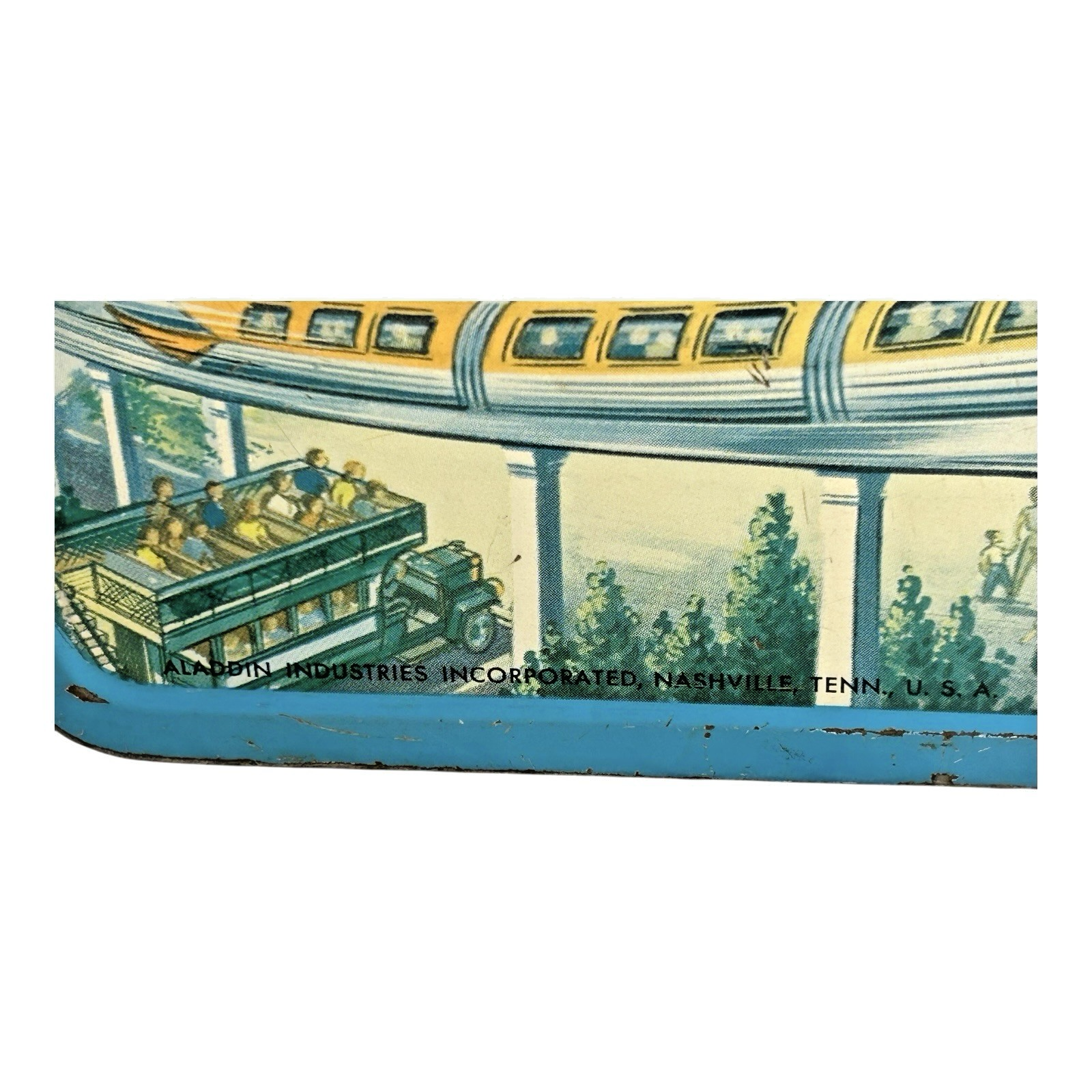 Vintage 1960 Aladdin Disneyland Metal Lunch Box & Thermos Set