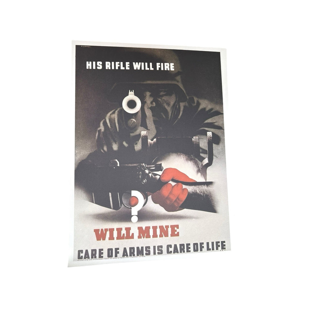 Vintage Giclee of British WW2 Poster Care of Arms by Abram Games