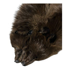 Vintage 1930's Full Mink Fur 2 Pelt Stole Scarf with Heads, Tails & Feet