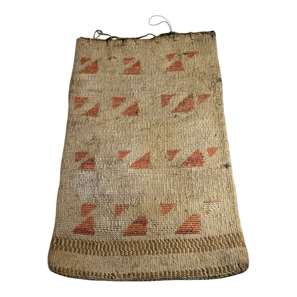 Antique Native American Nez Perce Corn Husk Woven Flat Bag
