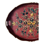 Vintage Hindeloopen Dutch Folk Art Hand Painted Floral Wooden Tray