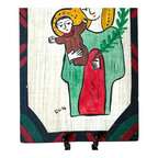 Vintage New Mexican Religious Folk Art Retablo Wall Hanging (Richard Montoya)