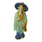 Antique Chinese Export Light Green Glazed Ceramic Pottery Mudman Figurine