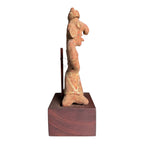 Antique Pre-Columbian Nayarit Standing Female Votive Figure Sculpture on Stand