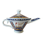 Antique Faience Quimper Pottery Lidded Invalid Feeder
