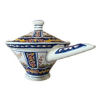 Antique Faience Quimper Pottery Lidded Invalid Feeder