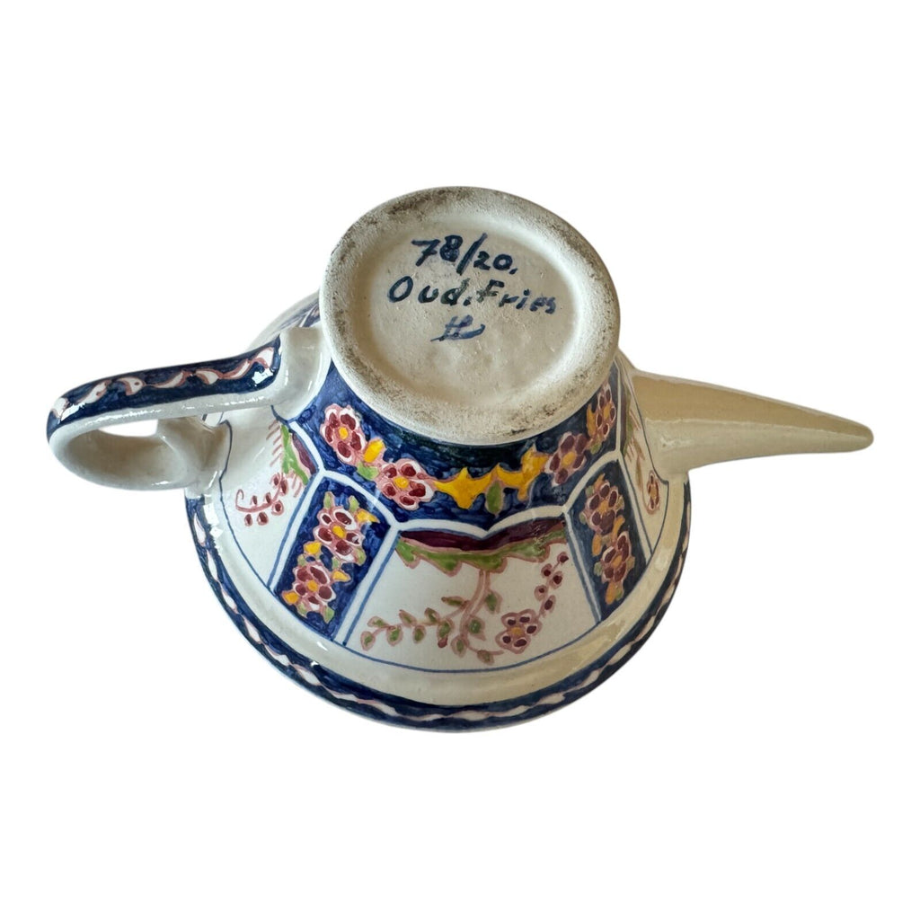 Antique Faience Quimper Pottery Lidded Invalid Feeder