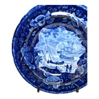 Antique Staffordshire Blue Transferware Historical Bowl Ship Cadmus - Lafayette