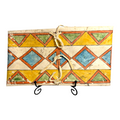 Antique Native American Plains Parfleche Envelope - Geometric Painted Rawhide