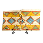 Antique Native American Plains Parfleche Envelope - Geometric Painted Rawhide