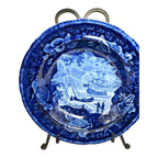 Antique Staffordshire Blue Transferware Historical Bowl Ship Cadmus - Lafayette