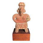 Antique Pre-Columbian Nayarit Standing Female Votive Figure Sculpture on Stand
