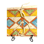 Antique Native American Plains Parfleche Envelope - Geometric Painted Rawhide