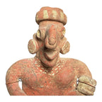 Antique Pre-Columbian Nayarit Standing Female Votive Figure Sculpture on Stand