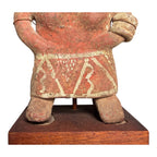 Antique Pre-Columbian Nayarit Standing Female Votive Figure Sculpture on Stand