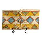 Antique Native American Plains Parfleche Envelope - Geometric Painted Rawhide