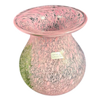 Vintage Kosta Boda Swedish Art Glass Pink Confetti Vase - Signed Ulrica Vallien