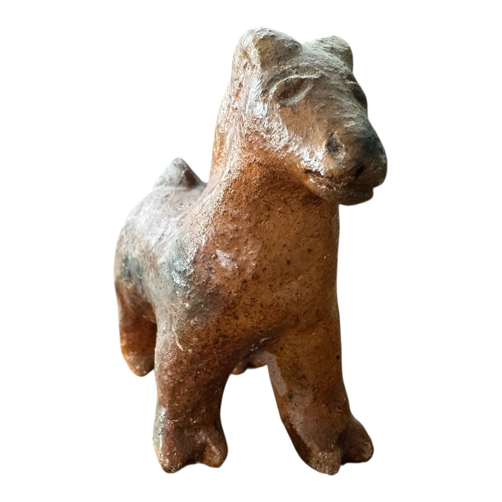 Antique Native American Redware Pottery Ram Figurine