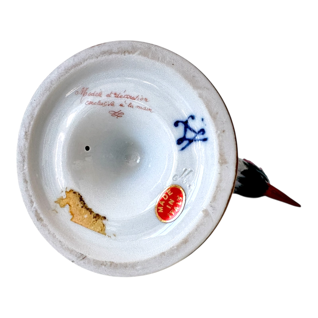 Vintage Giulia Mangani Italy Sèvres Style Porcelain Bird Figurine