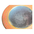 Vintage Studio Pottery Oil Spot Tenmoku Glaze Dinner Plate - Orange Kaki 9.75”
