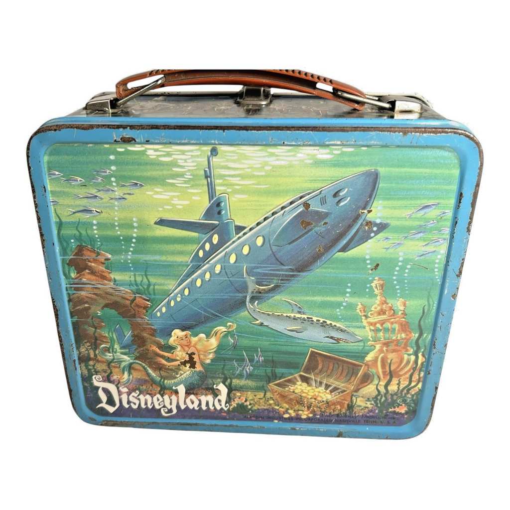 Vintage 1960 Aladdin Disneyland Metal Lunch Box & Thermos Set