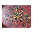 Vintage Hindeloopen Dutch Folk Art Hand Painted Floral Wooden Tray