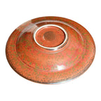 Vintage Studio Pottery Oil Spot Tenmoku Glaze Dinner Plate - Orange Kaki 9.75”
