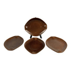 Vintage Roseville Pottery Raymor Autumn Brown Salad Plates Ben Siebel - Set of 4