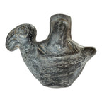 Antique Pre-Columbian Peruvian Chimú Blackware Stirrup-Spout Bird Effigy Vessel