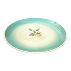 Vintage Crown Works Turquoise Floral Wall Hanging Platter by Susie Cooper - 16"