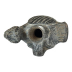 Antique Pre-Columbian Peruvian Chimú Blackware Stirrup-Spout Bird Effigy Vessel