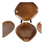 Vintage Roseville Pottery Raymor Autumn Brown Salad Plates Ben Siebel - Set of 4