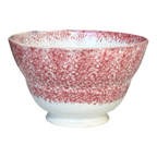 Antique Staffordshire Red Spatterware Spongeware Cup & Saucer