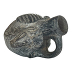 Antique Pre-Columbian Peruvian Chimú Blackware Stirrup-Spout Bird Effigy Vessel
