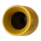 Vintage West German Pottery WGP Mustard Yellow Flower Vase