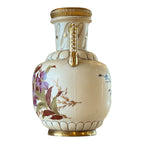 Antique RSK Royal Rudolstadt Hand Painted Floral Porcelain Urn Vase Gilt Handles