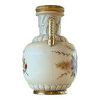 Antique RSK Royal Rudolstadt Hand Painted Floral Porcelain Urn Vase Gilt Handles