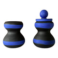 Vintage Murano Black & Blue Satin Art Glass Modernist Vases - Attr Fratelli Toso