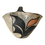 Vintage Santo Domingo Pueblo Native American Pottery Wedding Vase Basket