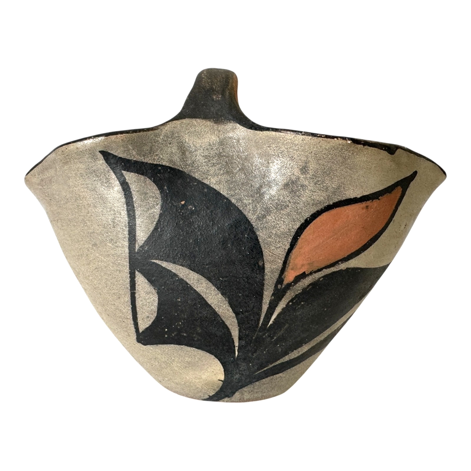 Vintage Santo Domingo Pueblo Native American Pottery Wedding Vase Basket