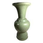 Antique Chinese Qing Dynasty Celadon Crackle Glass Ceramic Vase