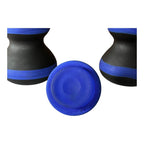 Vintage Murano Black & Blue Satin Art Glass Modernist Vases - Attr Fratelli Toso