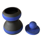 Vintage Murano Black & Blue Satin Art Glass Modernist Vases - Attr Fratelli Toso