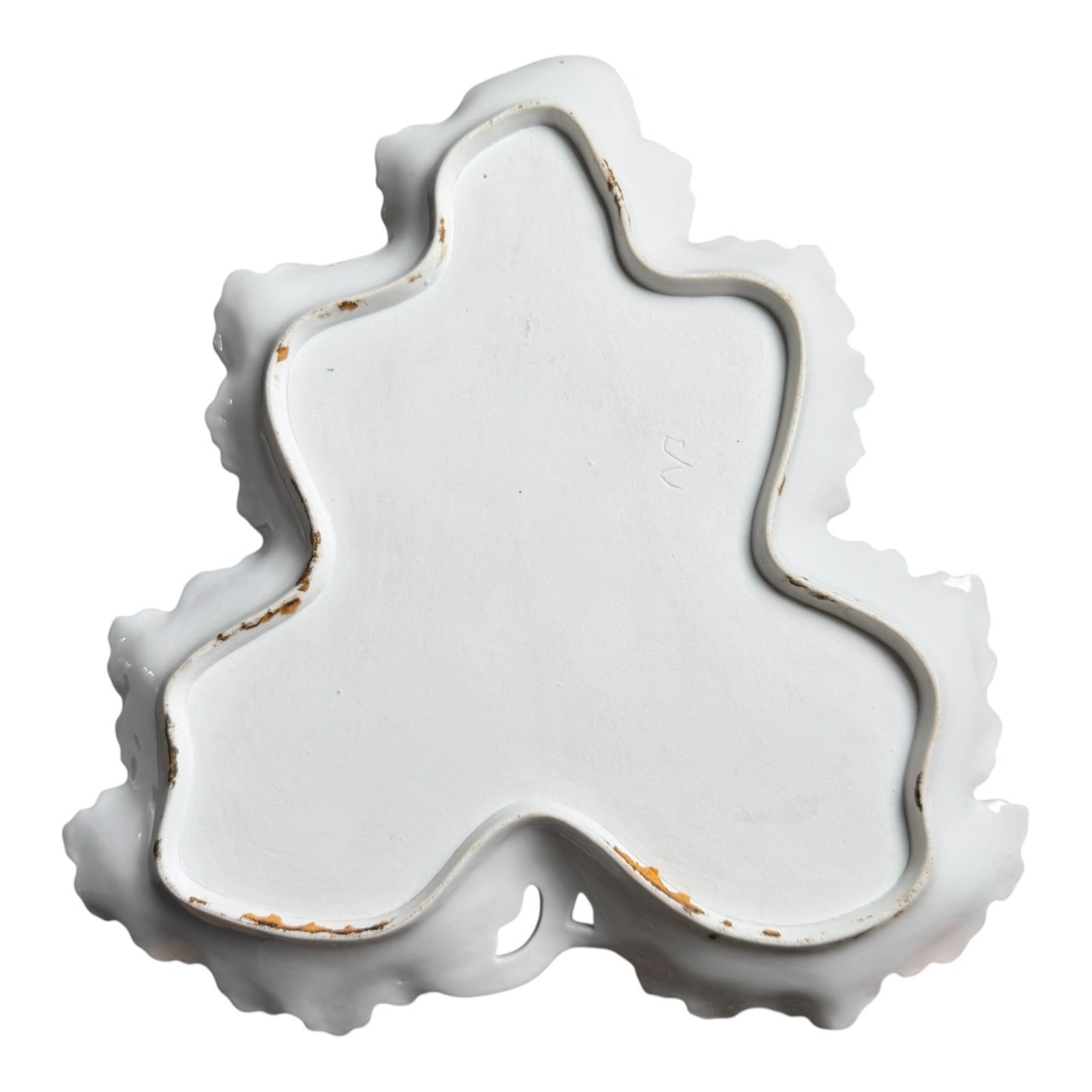 Antique Old Paris Porcelain Leaf Form Serving Dish - Floral Gold Gilt, 16"