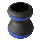 Vintage Murano Black & Blue Satin Art Glass Modernist Vases - Attr Fratelli Toso